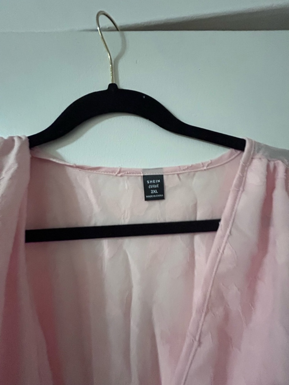 SHEIN Blush Pink Tiered Midi Dress with Flutter Sleeves - Picture 5 of 7